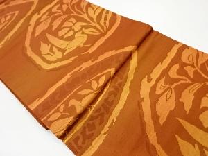 リサイクル　抽象花鳥模様織出し名古屋帯